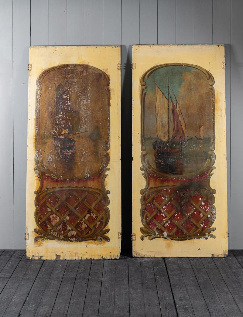 Handgeschilderde houten decoratieve panelen