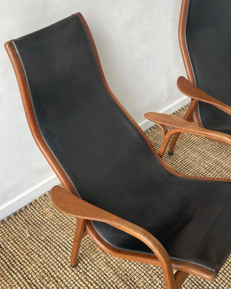 Set van 2 mid-century modern armstoelen