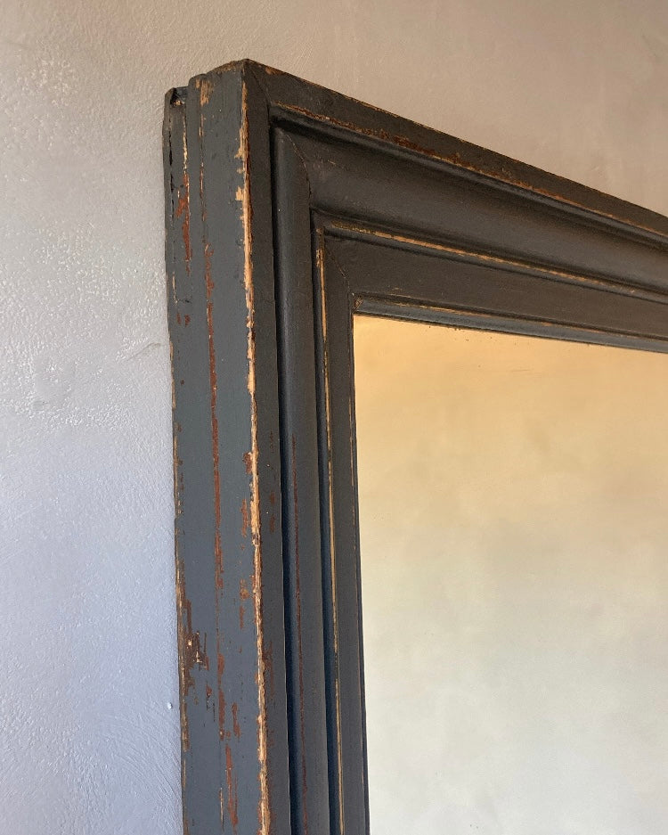 Authentieke grote houten spiegel