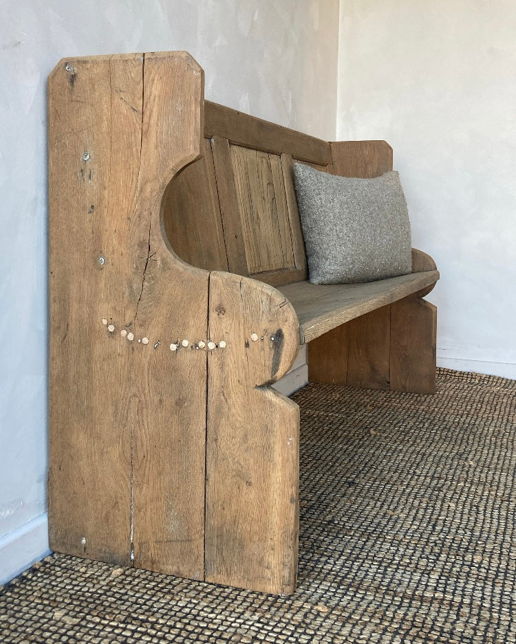 Authentieke houten kloosterbank eik