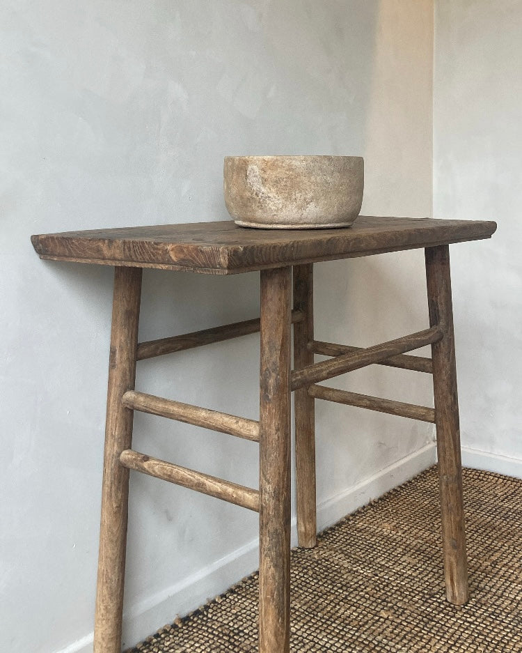 Houten side table of wasbak
