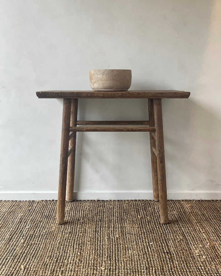 Houten side table of wasbak