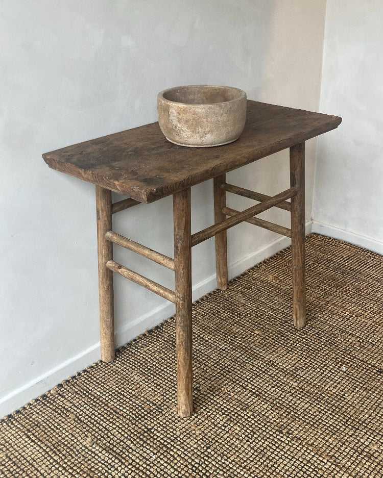 Houten side table of wasbak