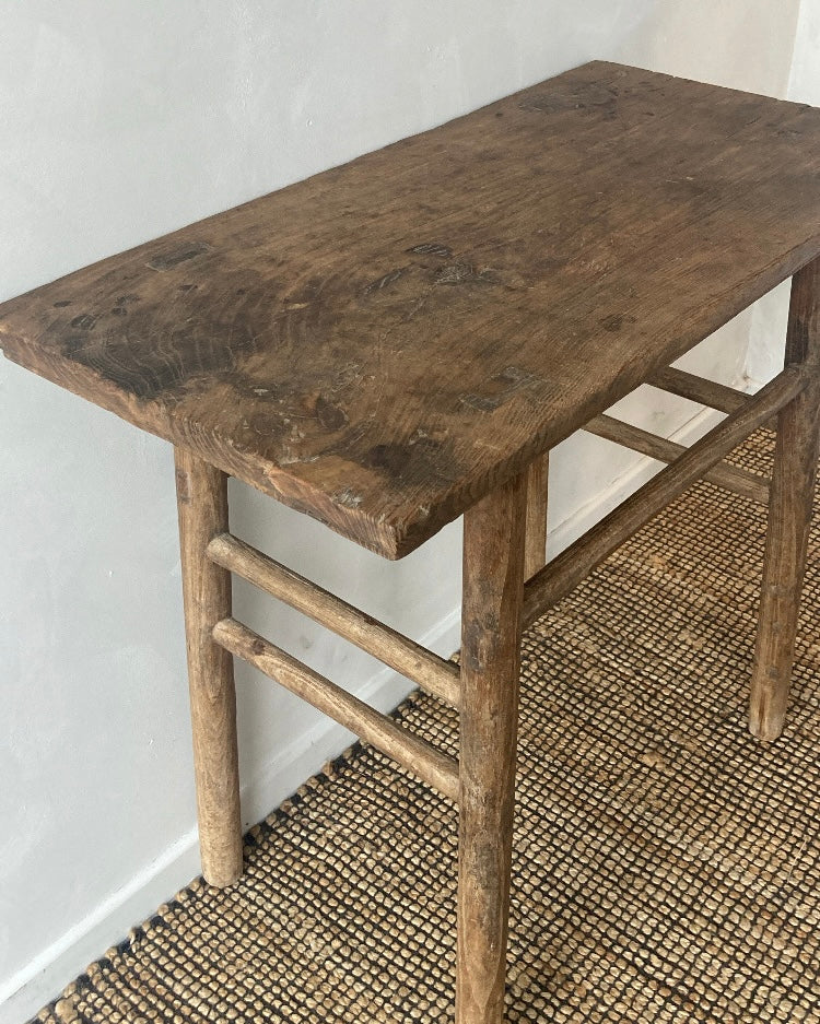 Houten side table of wasbak