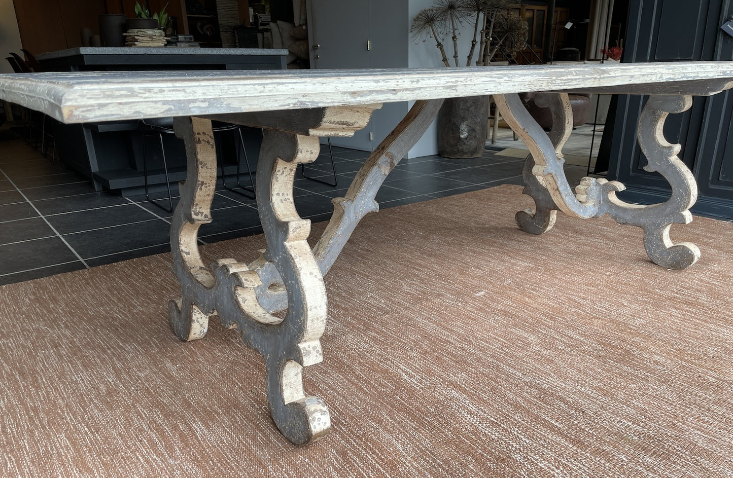 Oude Toscaanse oranjerie tafel