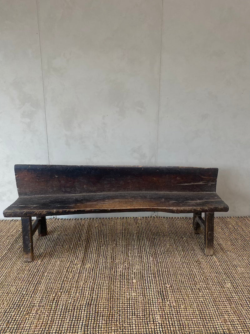 Cederhouten bank met rug