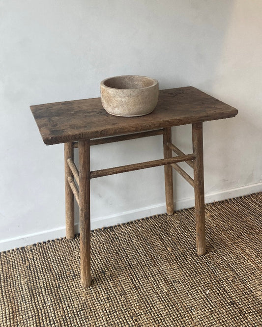 Houten side table of wasbak